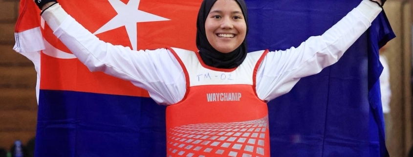 Kem taekwondo Johor menghadiahkan pingat emas menerusi Masturina Mahadzir dalam acara Kyorugi Wanita Bawah 67 Kilogram (kg) pada Sukan Malaysia (SUKMA) XXII Selangor 2026